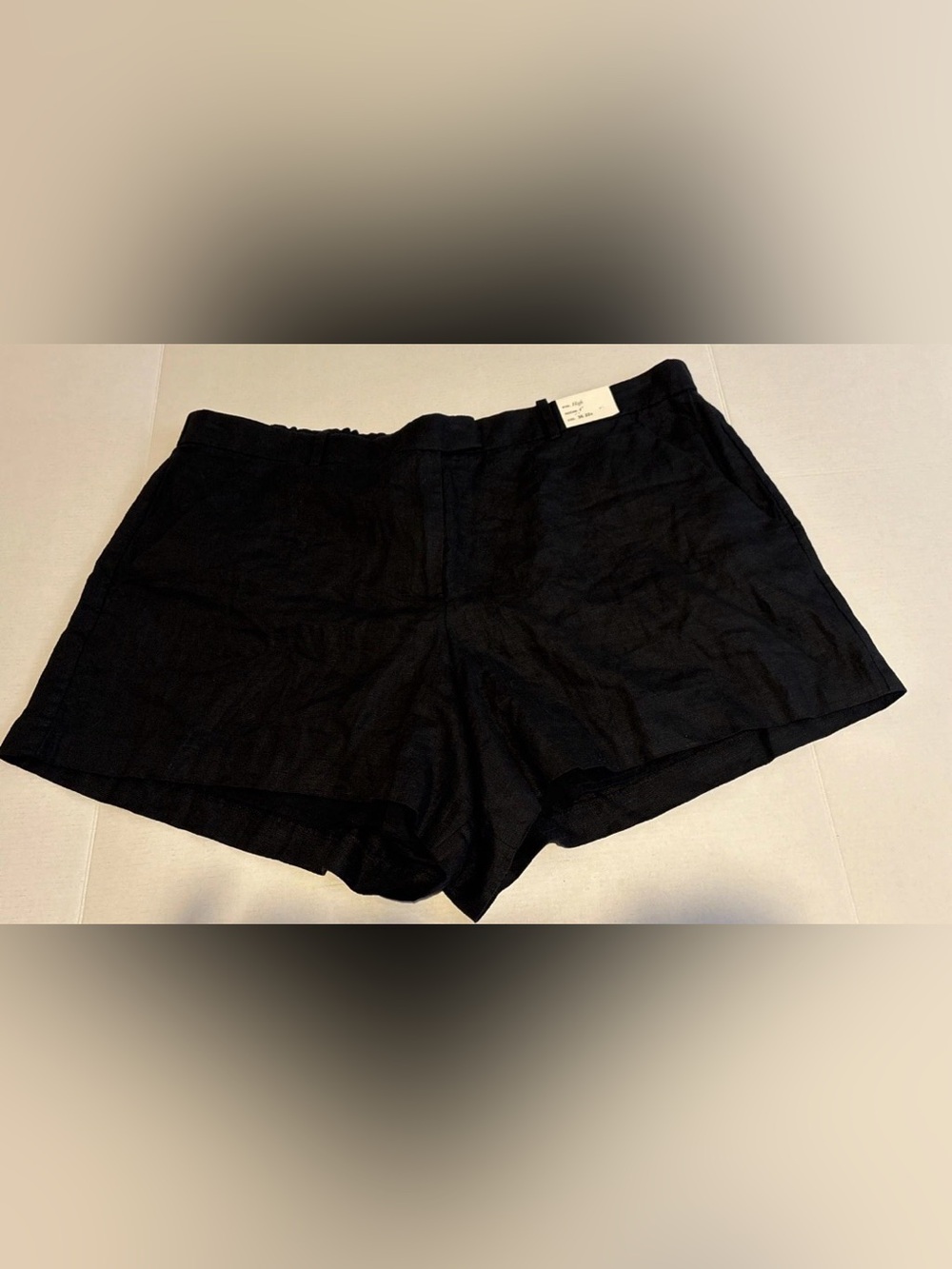 Abercrombie & Fitch Linen Collection Black Shorts High Rise 4” Inseam Sz 22 NEW
